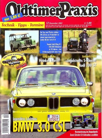 Deckblatt Oldtimer Praxis (12/2005)